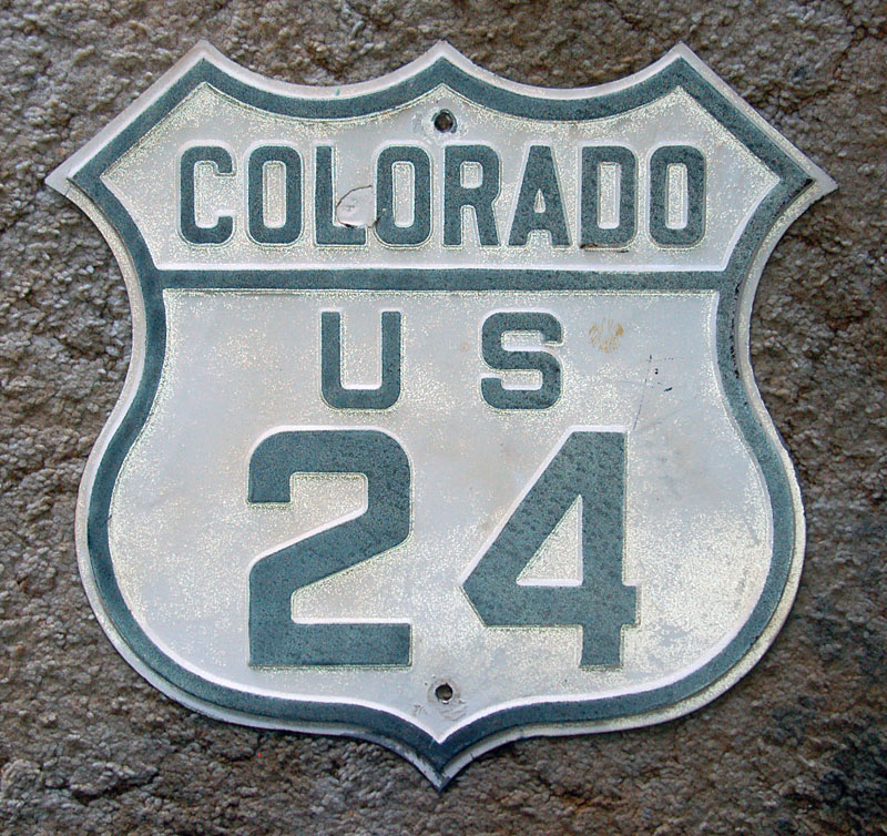 Colorado U.S. Highway 24 sign.