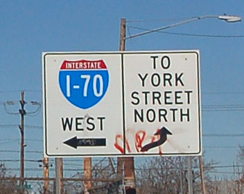 Colorado Interstate 70 sign.