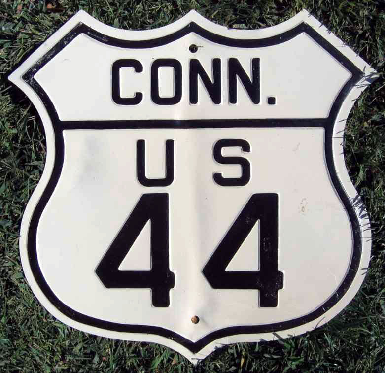 Connecticut U.S. Highway 44 sign.
