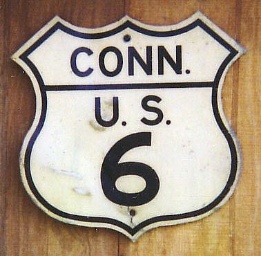 Connecticut U.S. Highway 6 sign.