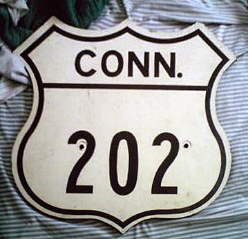 Connecticut U.S. Highway 202 sign.