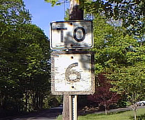 Connecticut State Highway 6 sign.