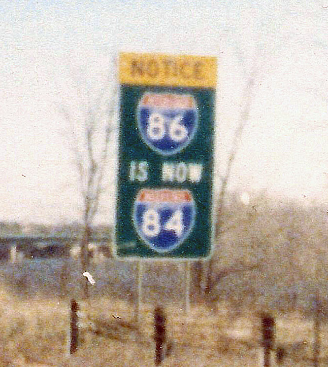 Connecticut - Interstate 84 and Interstate 86 sign.