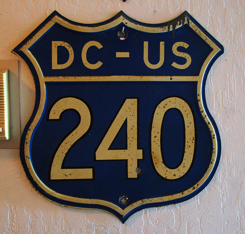District of Columbia U.S. Highway 240 sign.