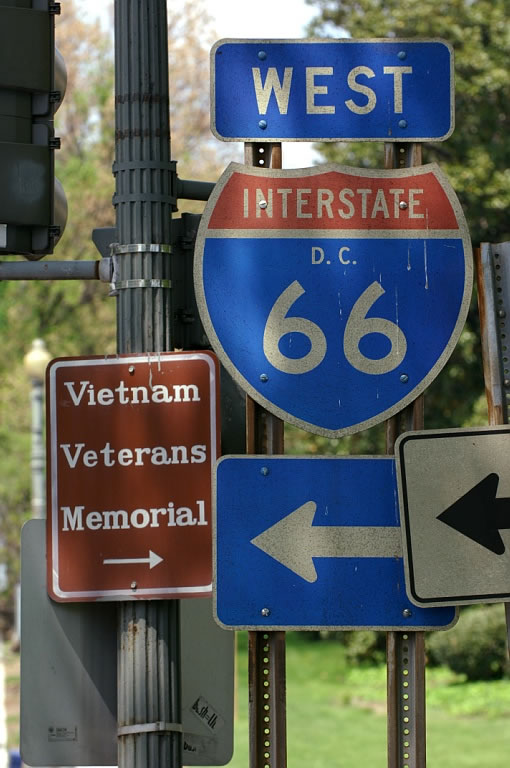 District of Columbia - Interstate 66 and U.S. Highway 50 sign.