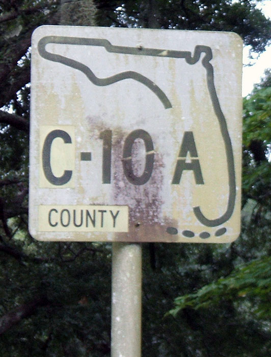 Florida county route 10A sign.