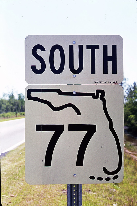 Florida State Highway 77 sign.