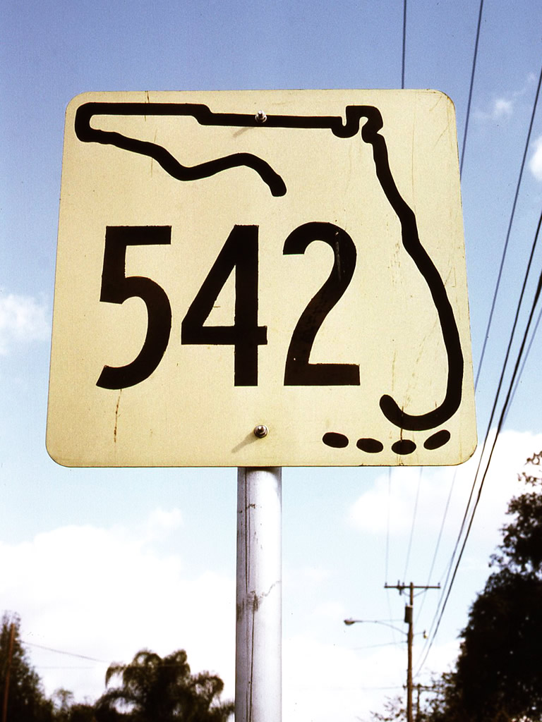 Florida State Highway 542 sign.