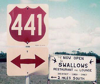 Florida U.S. Highway 441 sign.