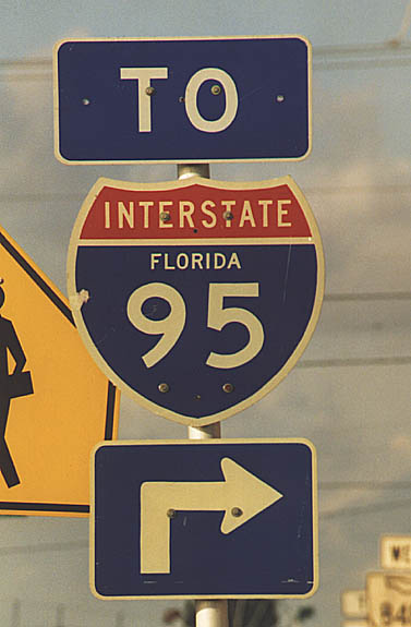 Florida Interstate 95 sign.