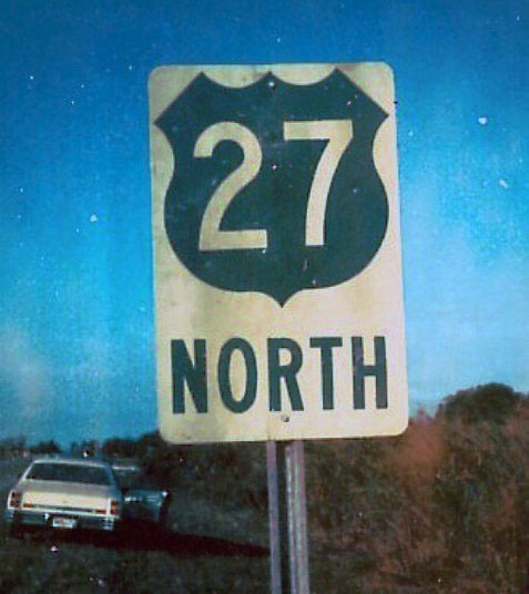 Florida U.S. Highway 27 sign.