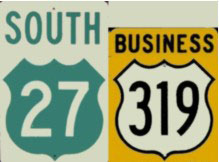 Florida - U.S. Highway 319 and U.S. Highway 27 sign.