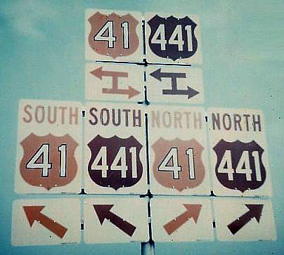 Florida - U.S. Highway 441 and U.S. Highway 41 sign.