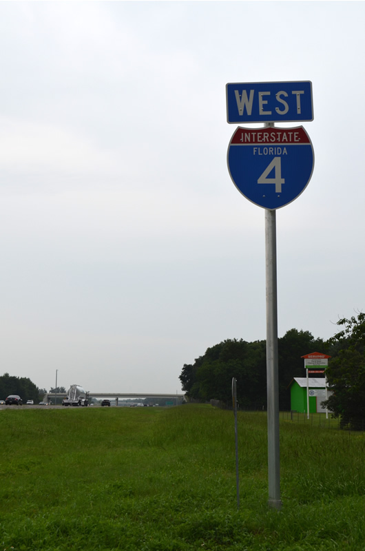 Florida Interstate 4 sign.