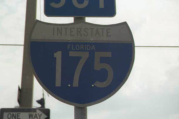 Florida Interstate 175 sign.