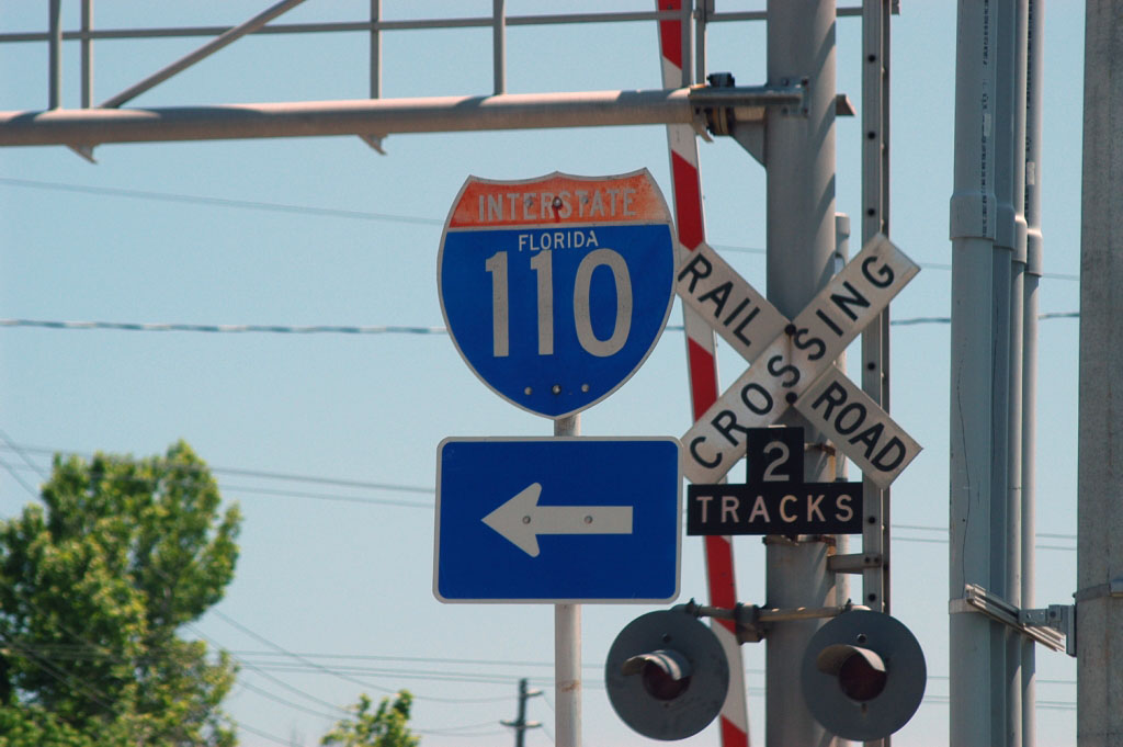 Florida Interstate 110 sign.