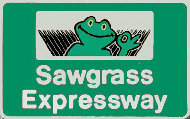 Florida Sawgrass Expressway sign.