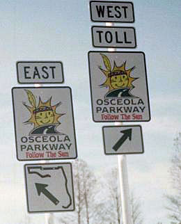 Florida Osceola Parkway sign.