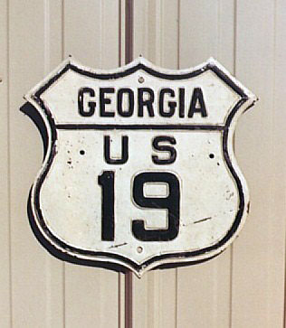 Georgia U.S. Highway 19 sign.