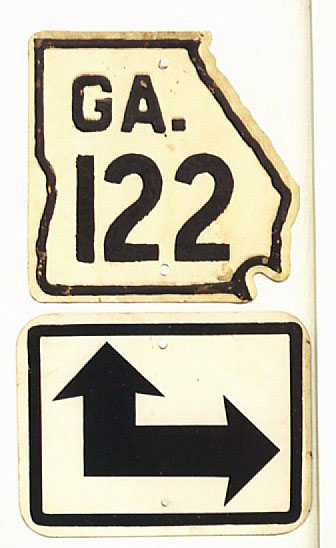 Georgia State Highway 122 sign.