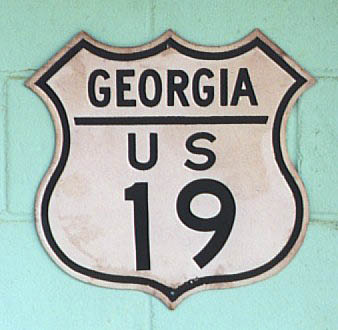 Georgia U.S. Highway 19 sign.