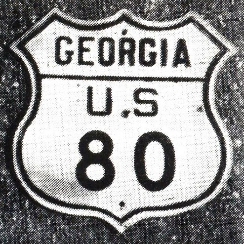 Georgia U.S. Highway 80 sign.
