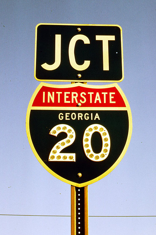 Georgia Interstate 20 sign.