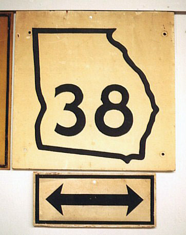 Georgia State Highway 38 sign.