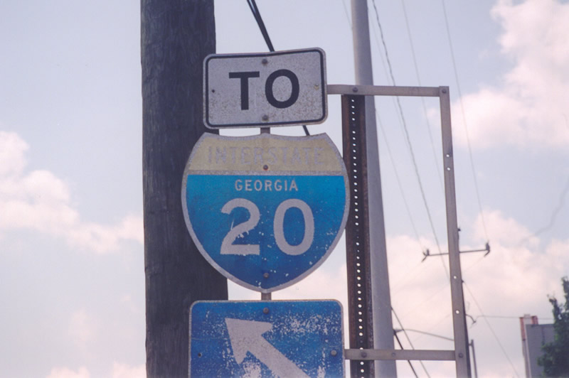 Georgia Interstate 20 sign.