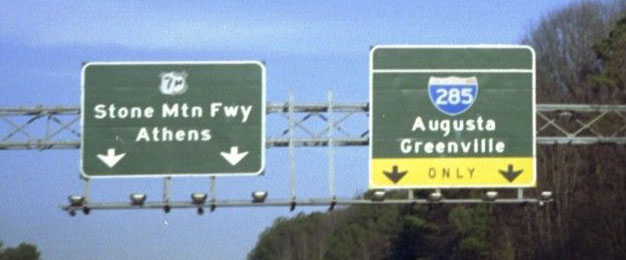 Georgia - Interstate 285 and U.S. Highway 78 sign.