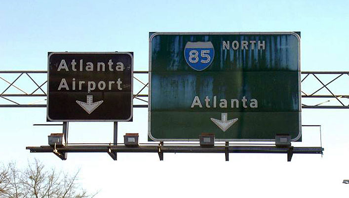 Georgia Interstate 85 sign.
