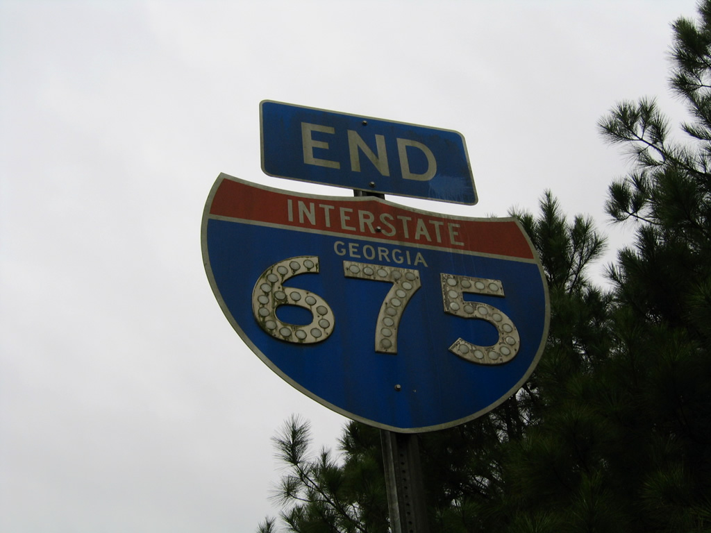 Georgia Interstate 675 sign.