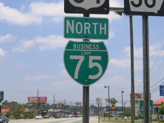 Georgia business loop 75 sign.