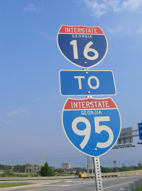 Georgia Interstate 95 sign.