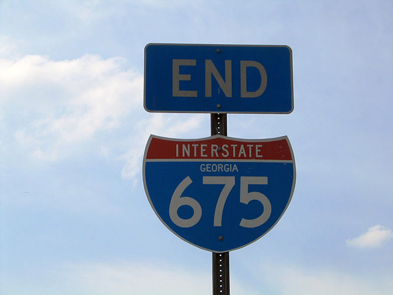 Georgia Interstate 675 sign.