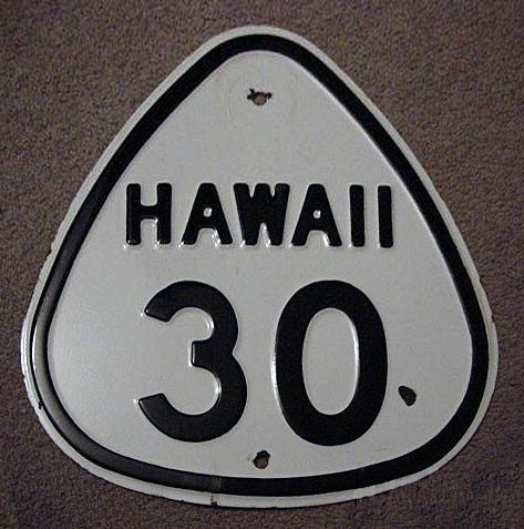 Hawaii State Highway 30 sign.