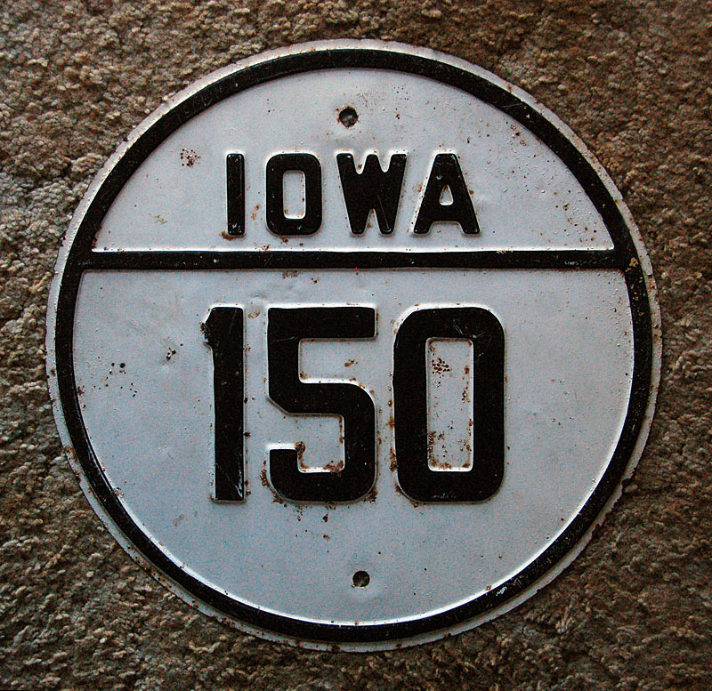 Iowa State Highway 150 sign.