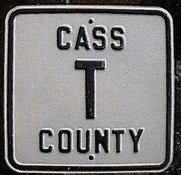 Iowa Cass County route T sign.