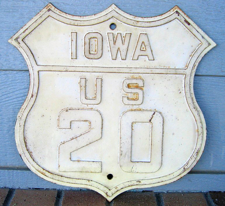 Iowa - U.S. Highway 20 and U.S. Highway 69 sign.