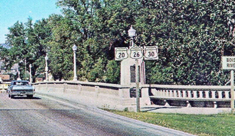 Idaho - U.S. Highway 30, U.S. Highway 26, and U.S. Highway 20 sign.