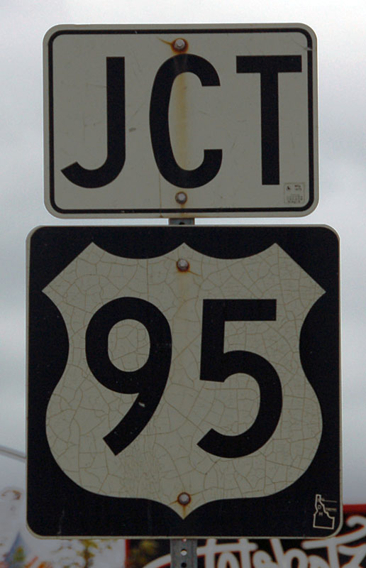 Idaho U.S. Highway 95 sign.