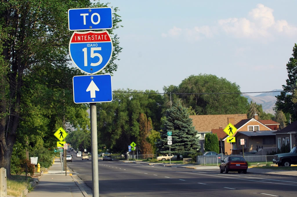 Idaho Interstate 15 sign.