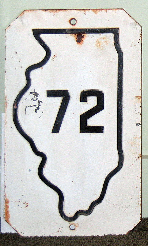 Illinois State Highway 72 sign.