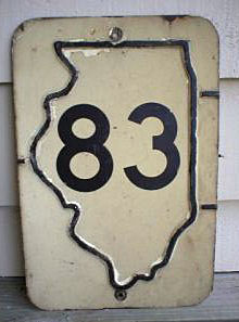 Illinois State Highway 83 sign.