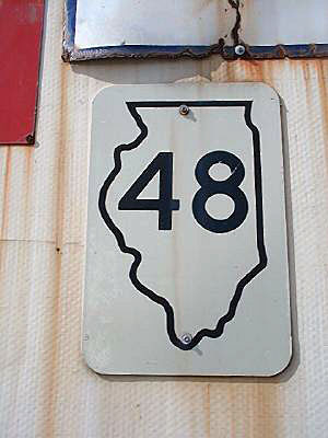 Illinois State Highway 48 sign.