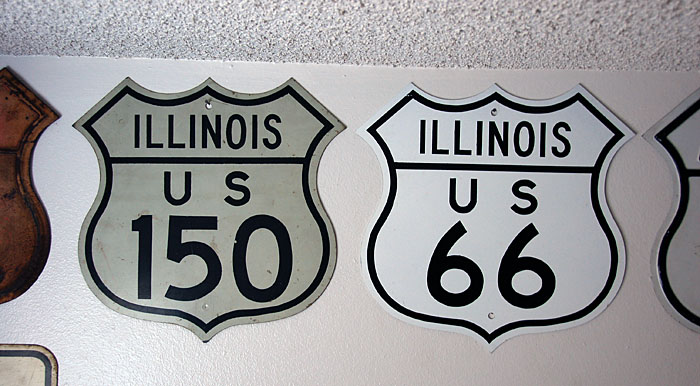Illinois - U.S. Highway 150 and U.S. Highway 66 sign.