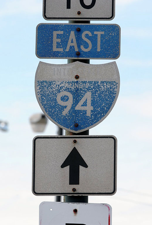 Illinois Interstate 94 sign.