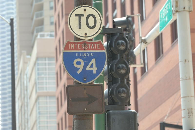 Illinois Interstate 94 sign.