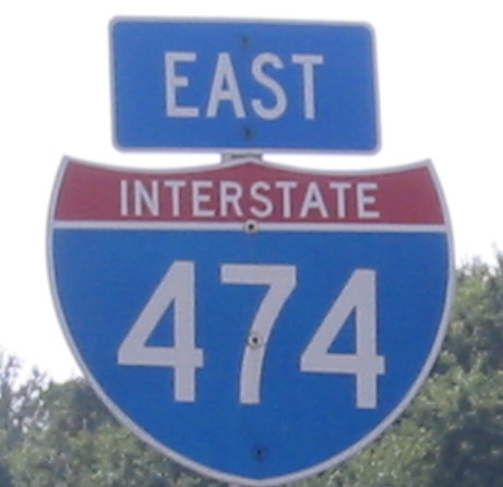 Illinois Interstate 474 sign.
