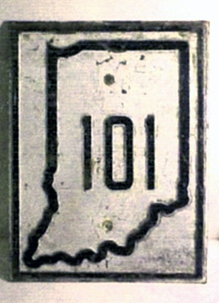 Indiana State Highway 101 sign.